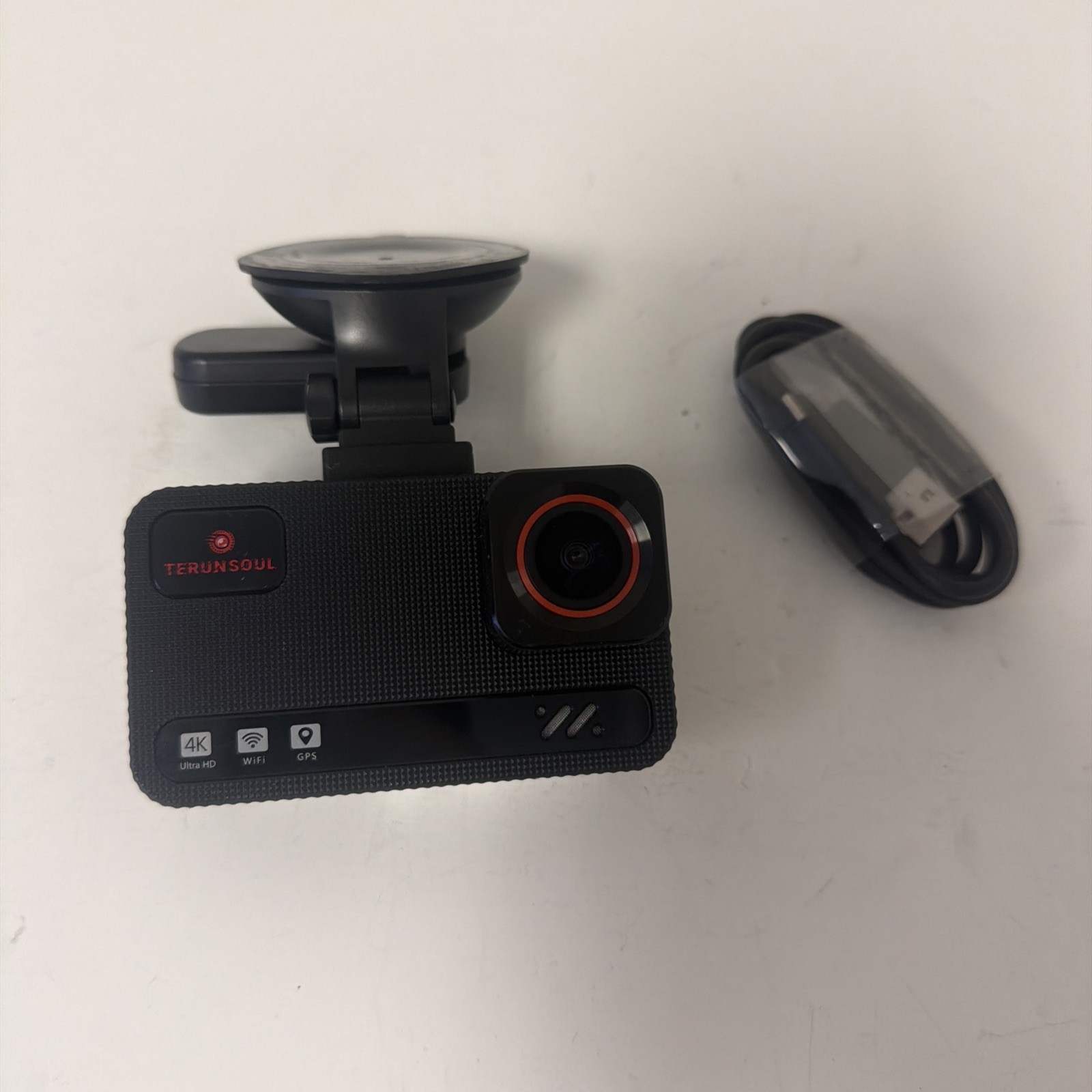 TERUNSOUL D016 4K WiFi GPS G-Sensor Dash Cam W/ Mount