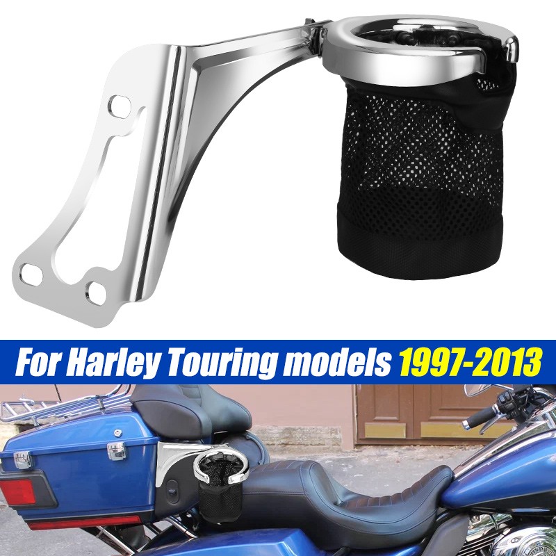 Rear Passenger Drink Cup Bottle Holder For Harley Electra Road Glide 1997-2013