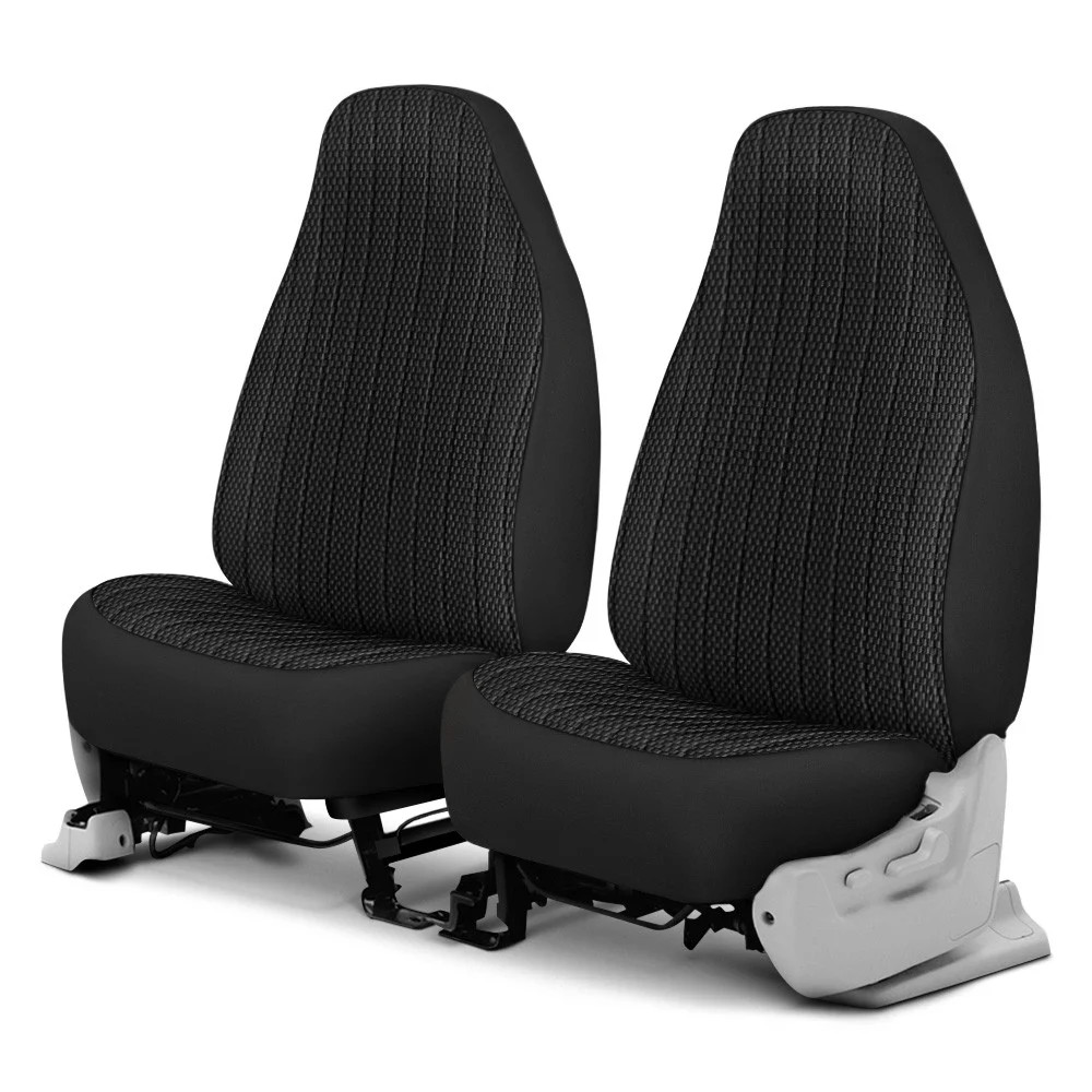 For Ford E-150 Econoline 92-02 Allure 1st Row Black Custom Seat Covers