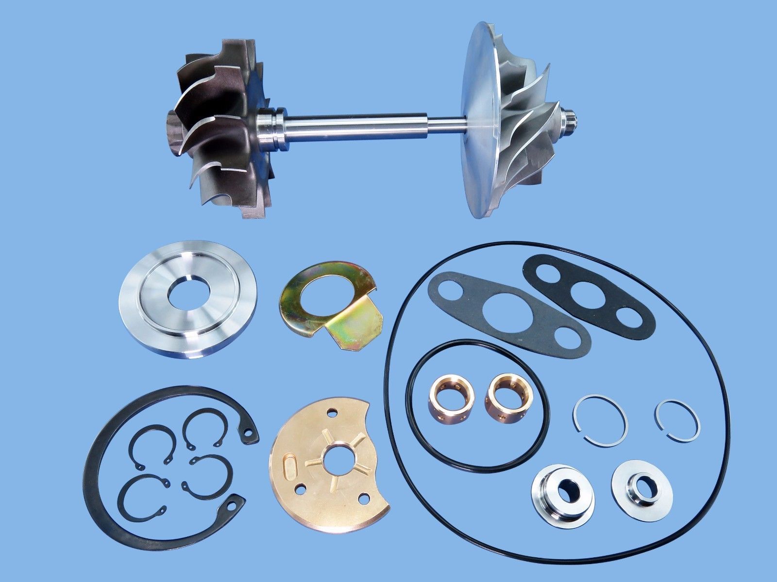 1999-2002 Dodge Ram Diesel Turbo HX35W 3592766 Comp Wheel & Shaft & Rebuild Kit