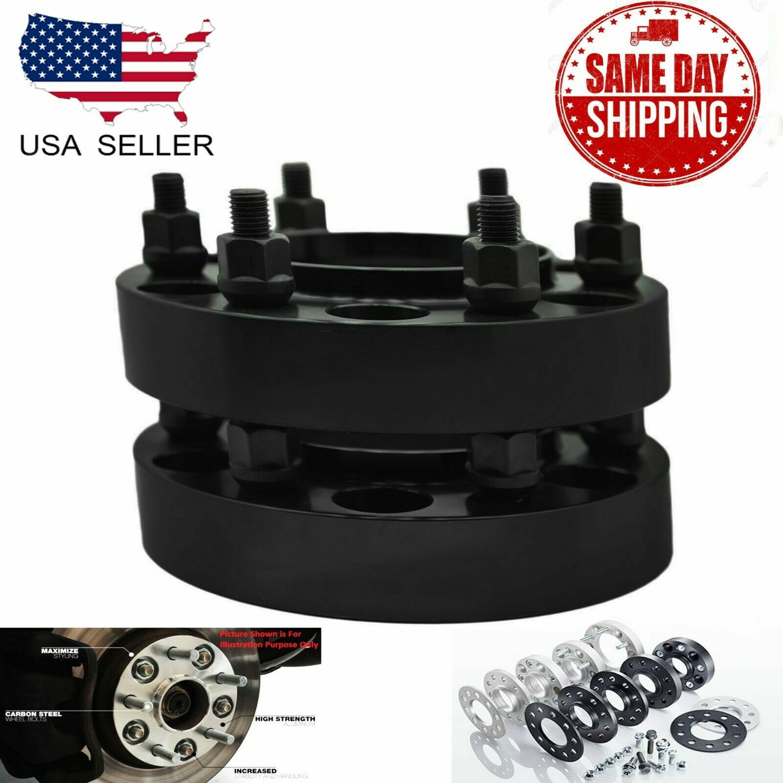 2PC 6X5.5 HUBCENTRIC ADAPTER 78.1MM CENTER BORE 2\ 2PC 6X5.5 HUBCENTRIC ADAPTER 78.1MM CENTER BORE 2\
