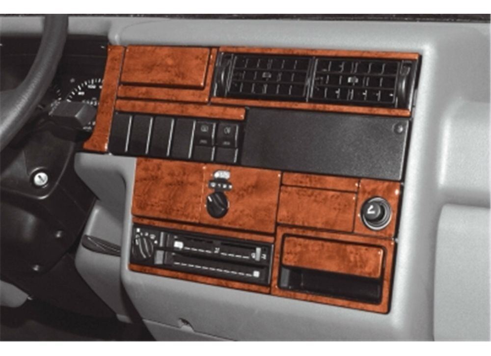 Fits For VW T4 Transporter Dash Trim Kit 3M 3D BURL WOOD 27 PCS 1990-1995 RHD