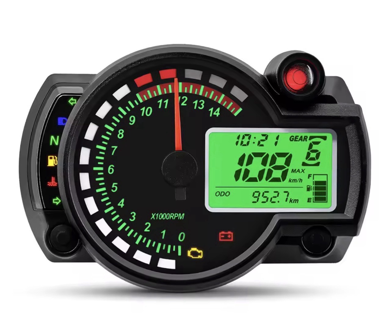 Universal LED LCD Motorcycle  Gauge Cluster Kawasaki ZX6R ZX10R ZRX1200 ZX4R ZZR