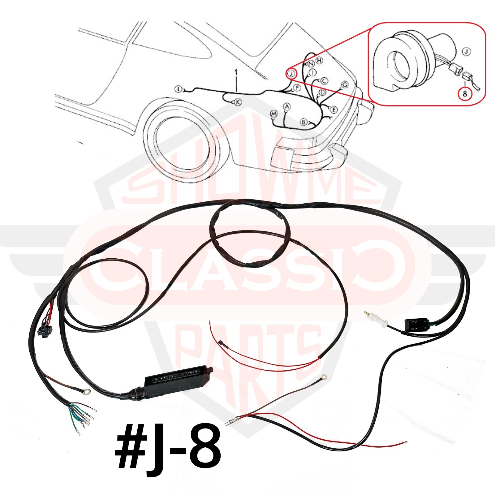 Oxygen Sensor Control System Harness for 80-83Porsche 911 SC 3.0L US Canada Spec