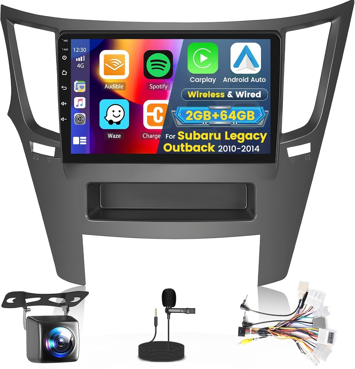 2+64G Android15 Carplay For 2010-14 Subaru LegacyOutback~Touchscreen~GPS~B/U Cam 2+64G Android15 Carplay For 2010-14 Subaru LegacyOutback~Touchscreen~GPS~B/U Cam