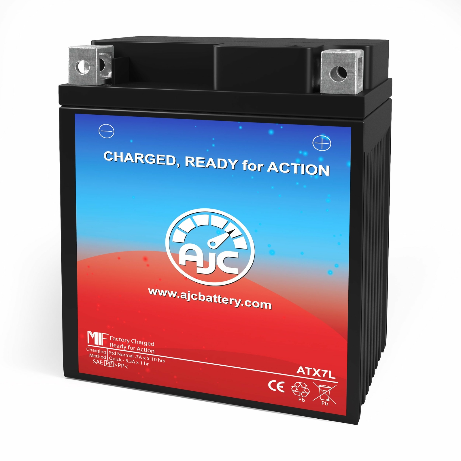 AJC Battery Compatible with Chrome Battery 7L-BS Powersports Battery AJC Battery Compatible with Chrome Battery 7L-BS Powersports Battery