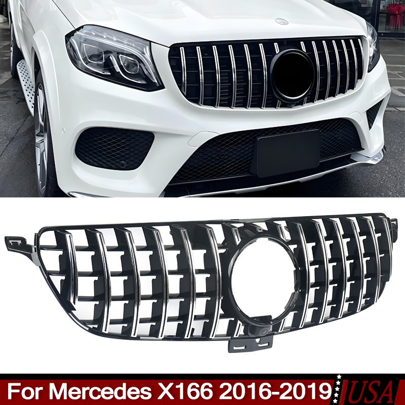 For 2016-19 Mercedes-Benz W166 GLE43 GLE350 GLE400 GLE550 Chorme GT Front Grille For 2016-19 Mercedes-Benz W166 GLE43 GLE350 GLE400 GLE550 Chorme GT Front Grille