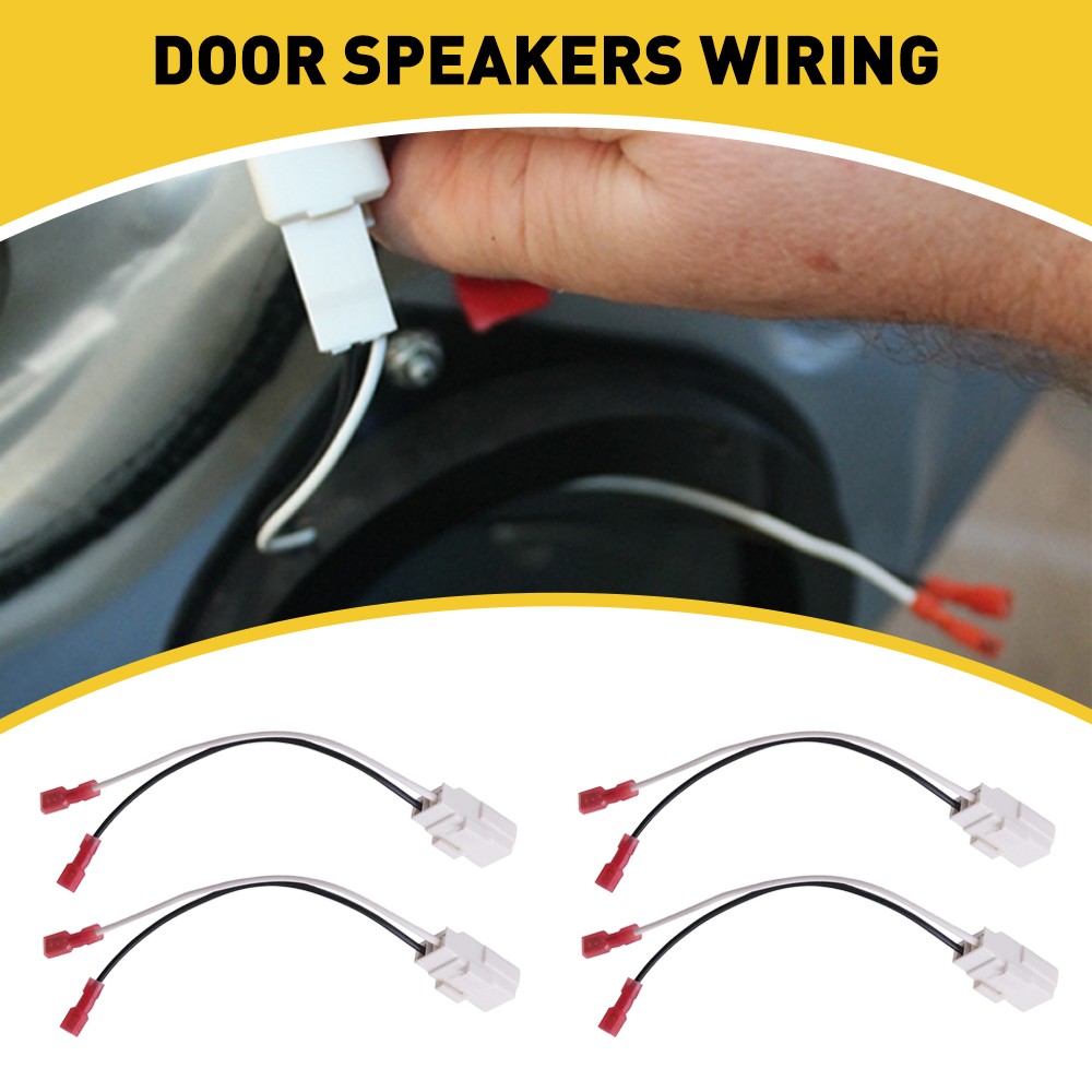4pcs Speaker 72-6514 Harness for Dodge Chrysler Ram 1500 2500 3500 Jeep Wrangler