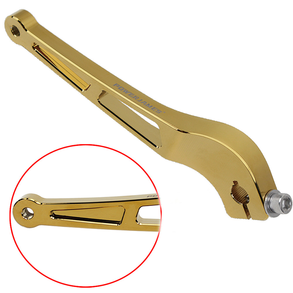 Gold CNC-Cut Shift Lever for Harley FLDE FLFB/S FLSL FLHC/S FLSB 18-23
