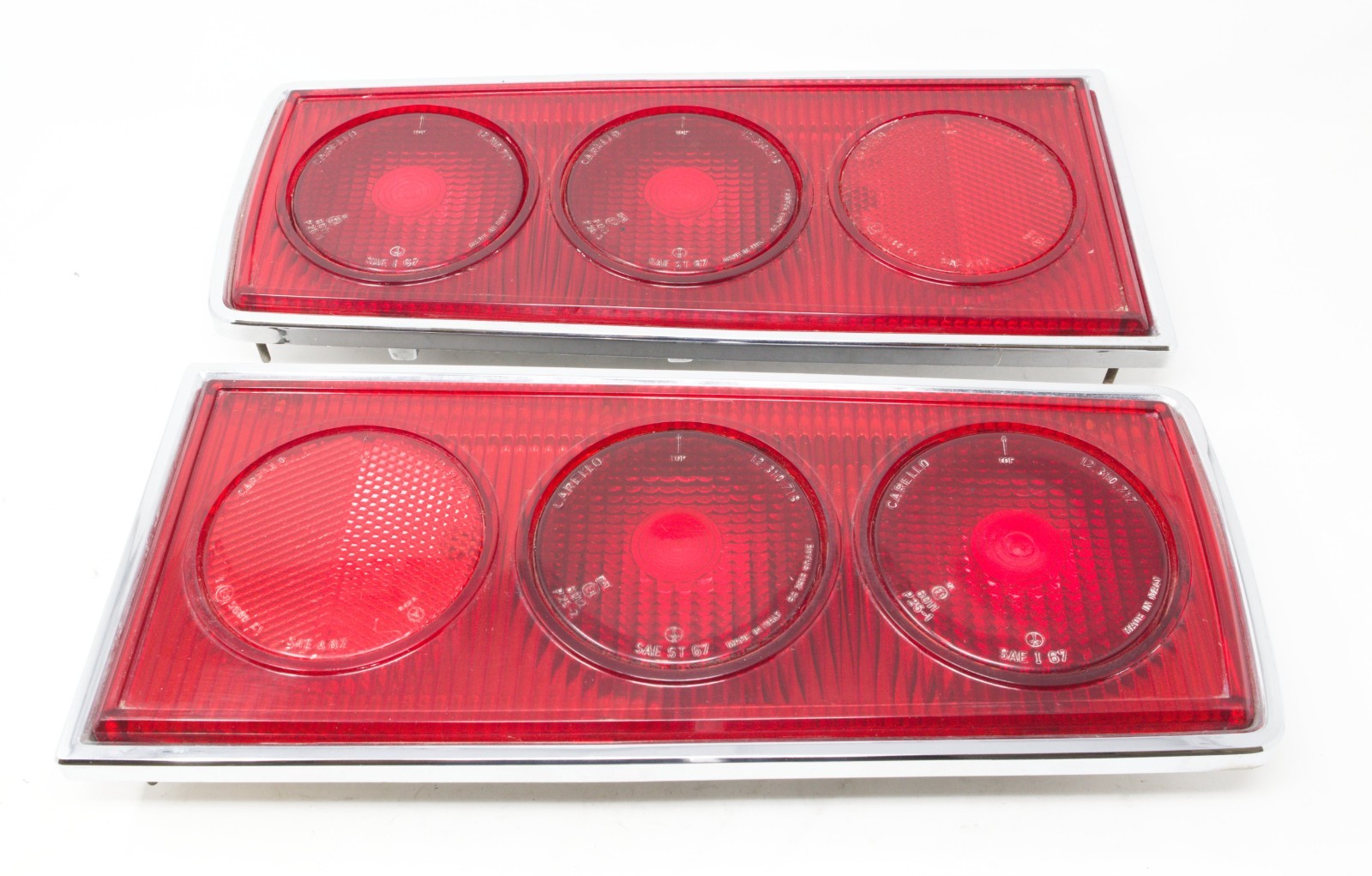 OEM Carello tail light lamp lens pair Ferrari 308 GT4 Dino USA 40030801 40030702