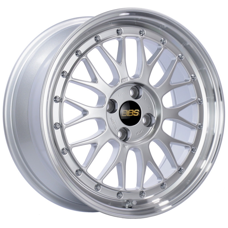 BBS LM 17x7.5 4x100 ET40 Diamond Silver Diamond Cut Lip Racing Wheel