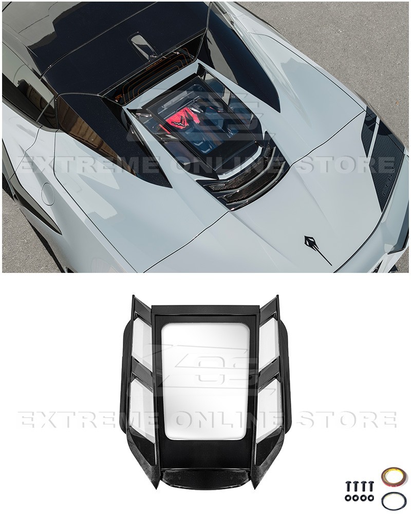 For 20-Up Corvette C8 Convertible Rear Hatch Upper HTC Tonneau Window Inserts