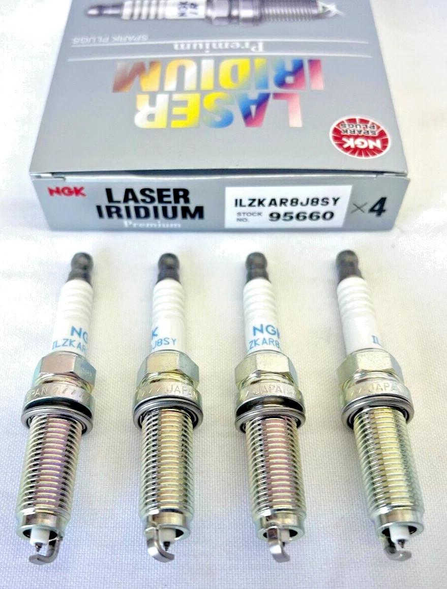 NEW 4X NGK 95660 Laser Iridium Spark Plugs ILZKAR8J8SY for Honda CR-V Civic 2.0T