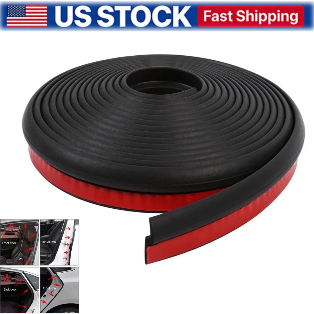13Ft Universal Car Z Shape Rubber Weather Waterproof Strip Seal Edge Protector 13Ft Universal Car Z Shape Rubber Weather Waterproof Strip Seal Edge Protector