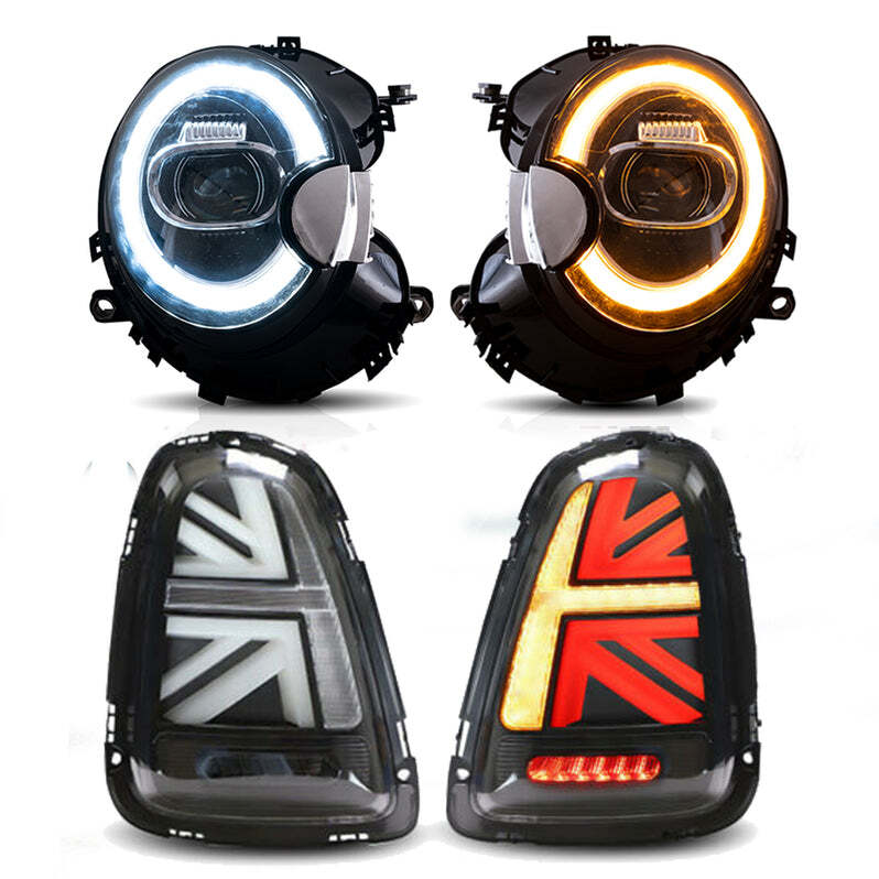 LED Headlights&Taillights For 2007-2013 BMW Mini Cooper S R56 R57 R58 R59 2sets