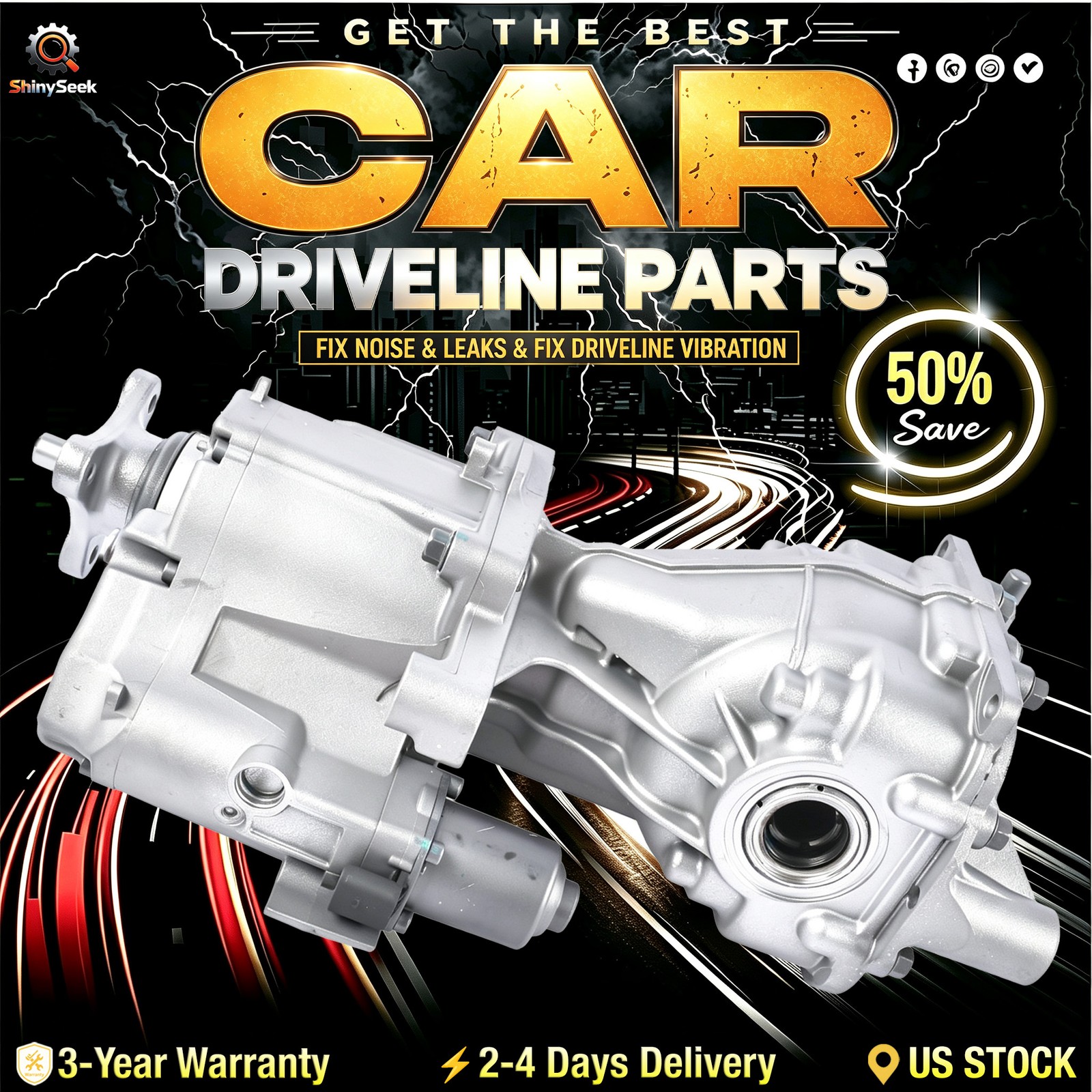 Rear Differential Assembly Fit 10-16 Kia Sportage Hyundai Tucson ix35 530003B600 Rear Differential Assembly Fit 10-16 Kia Sportage Hyundai Tucson ix35 530003B600