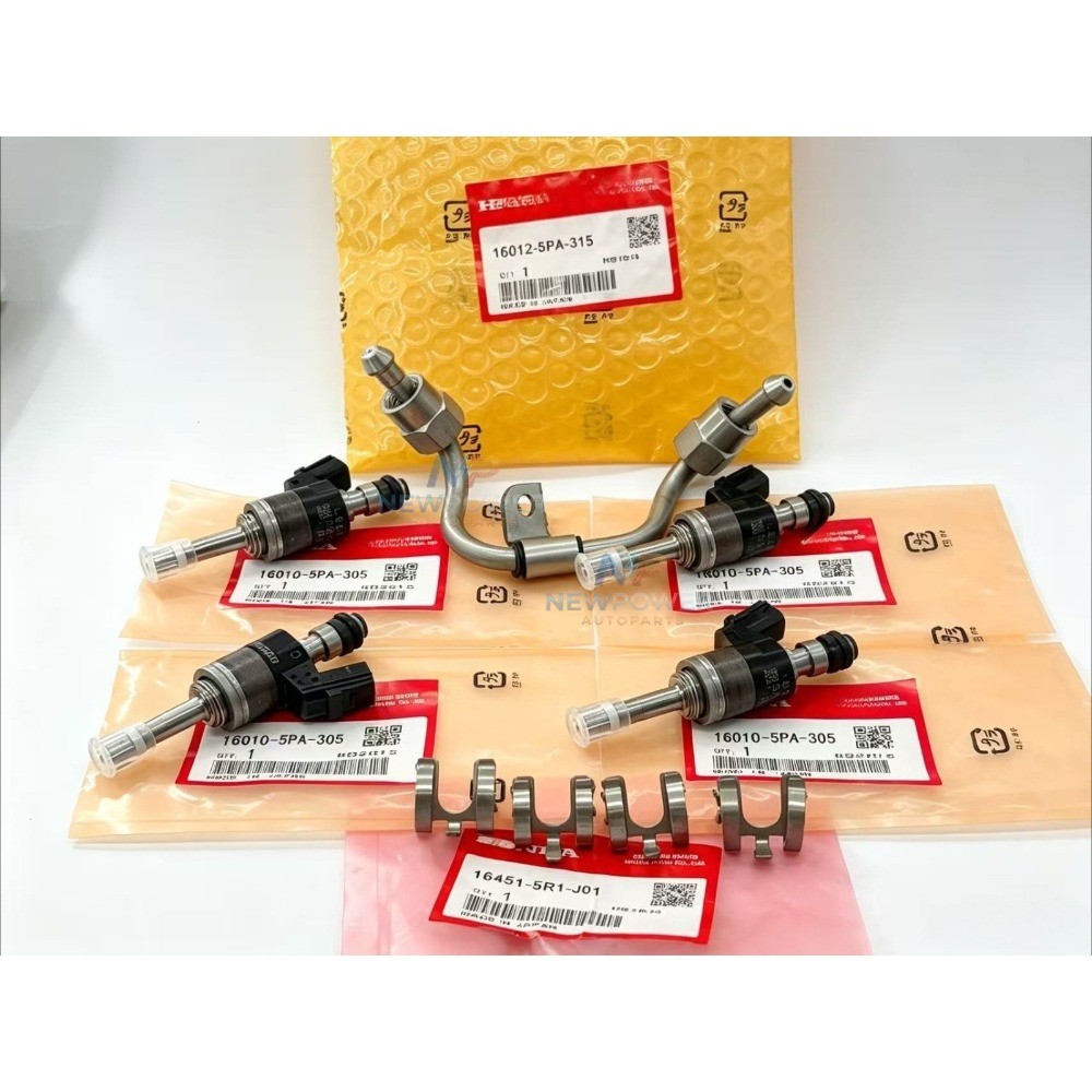 NEW Honda  Fuel Injector Kit For 1.5 L Turbo Injector Set & Fuel Pipe