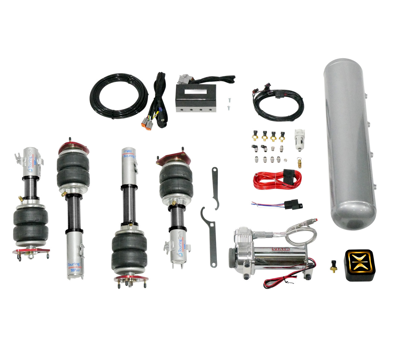 TOPair Air Bag Suspension Strut Kit w/ AccuAir e+ Management for 12-17 Camry SE