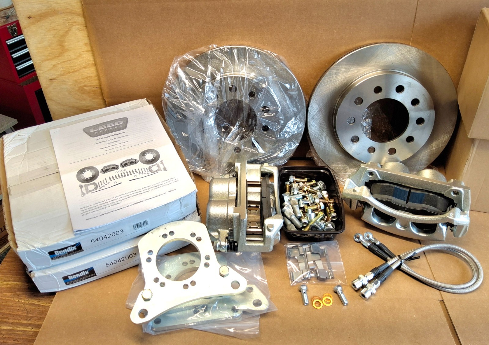 1943-75 Jeep CJ Front Disc Brake Conversion Kit, LEED BRAKES part # FC3001SM
