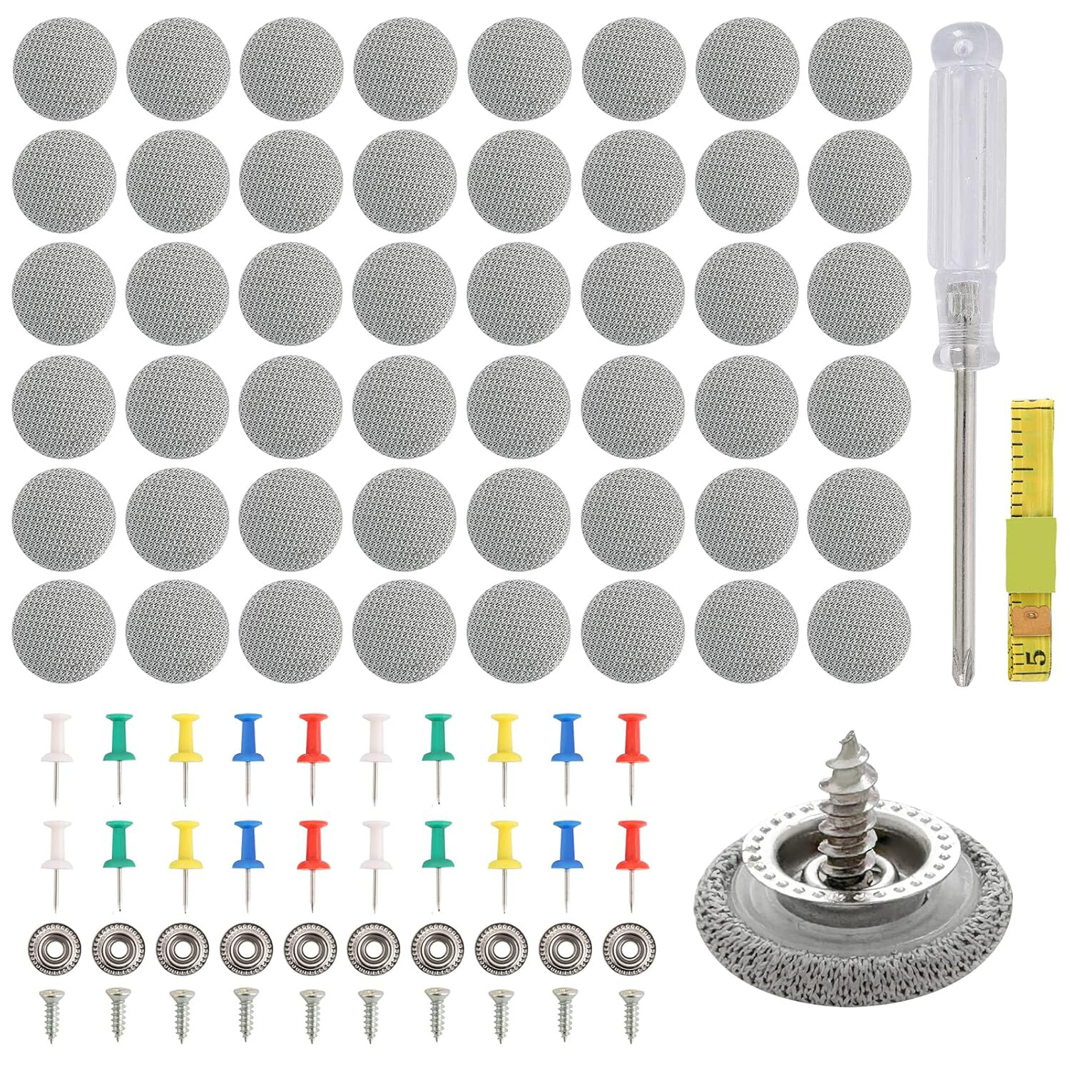 60pcs Car Roof Liner Ceiling Kit Repair Buckle Sagging Headliner Pins Rivet Snap