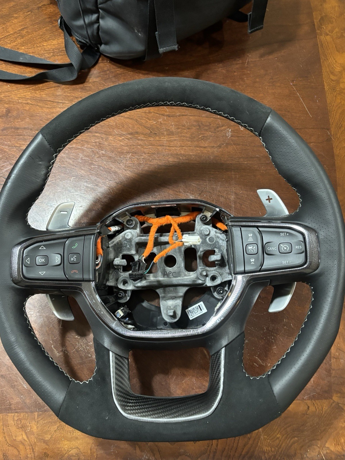 OEM 2025 2026 RAM 1500 RHO Heated Black Steering Wheel Paddle Shifters TRX OEM 2025 2026 RAM 1500 RHO Heated Black Steering Wheel Paddle Shifters TRX