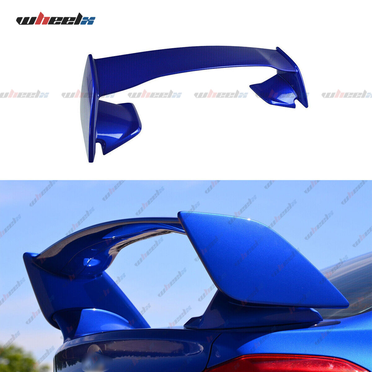 For 15-21 Subaru WRX STI 4Door OE-Style Painted Blue ABS Rear Trunk Spoiler Wing