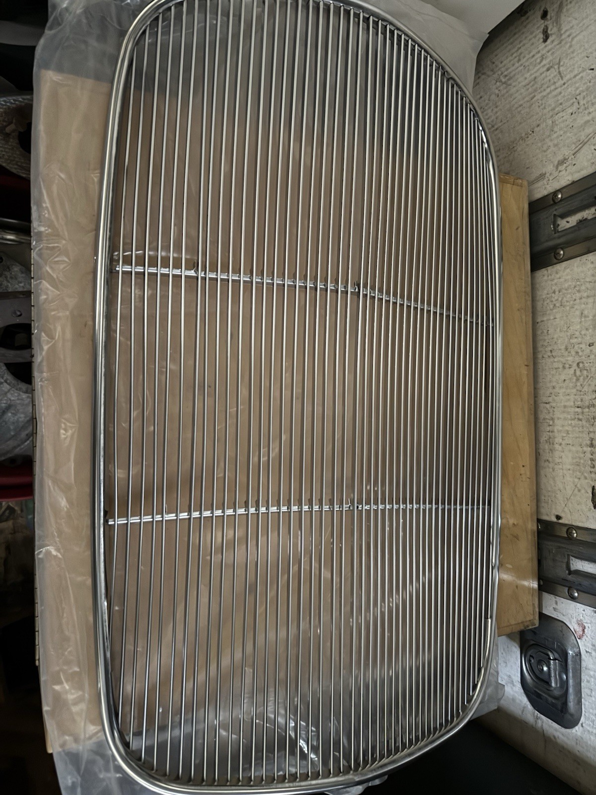 Vintage 1934 Ford Style Grille Insert Stainless Vertical Bar Barn Find Par Vintage 1934 Ford Style Grille Insert Stainless Vertical Bar Barn Find Par