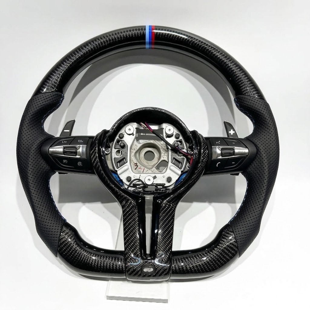 BMW F80 F10 F12 F15 F20 F22 F30 F31 F32 F33 F36 M3 Sports Leather Steering Wheel BMW F80 F10 F12 F15 F20 F22 F30 F31 F32 F33 F36 M3 Sports Leather Steering Wheel
