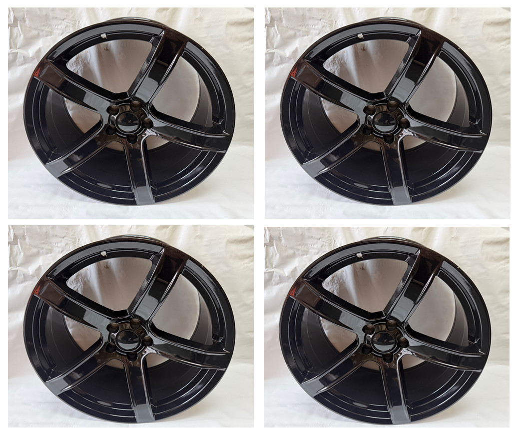 20x9.5 Dodge Wheels Gloss Black Fits Challenger Charger Hellcat Set of 4