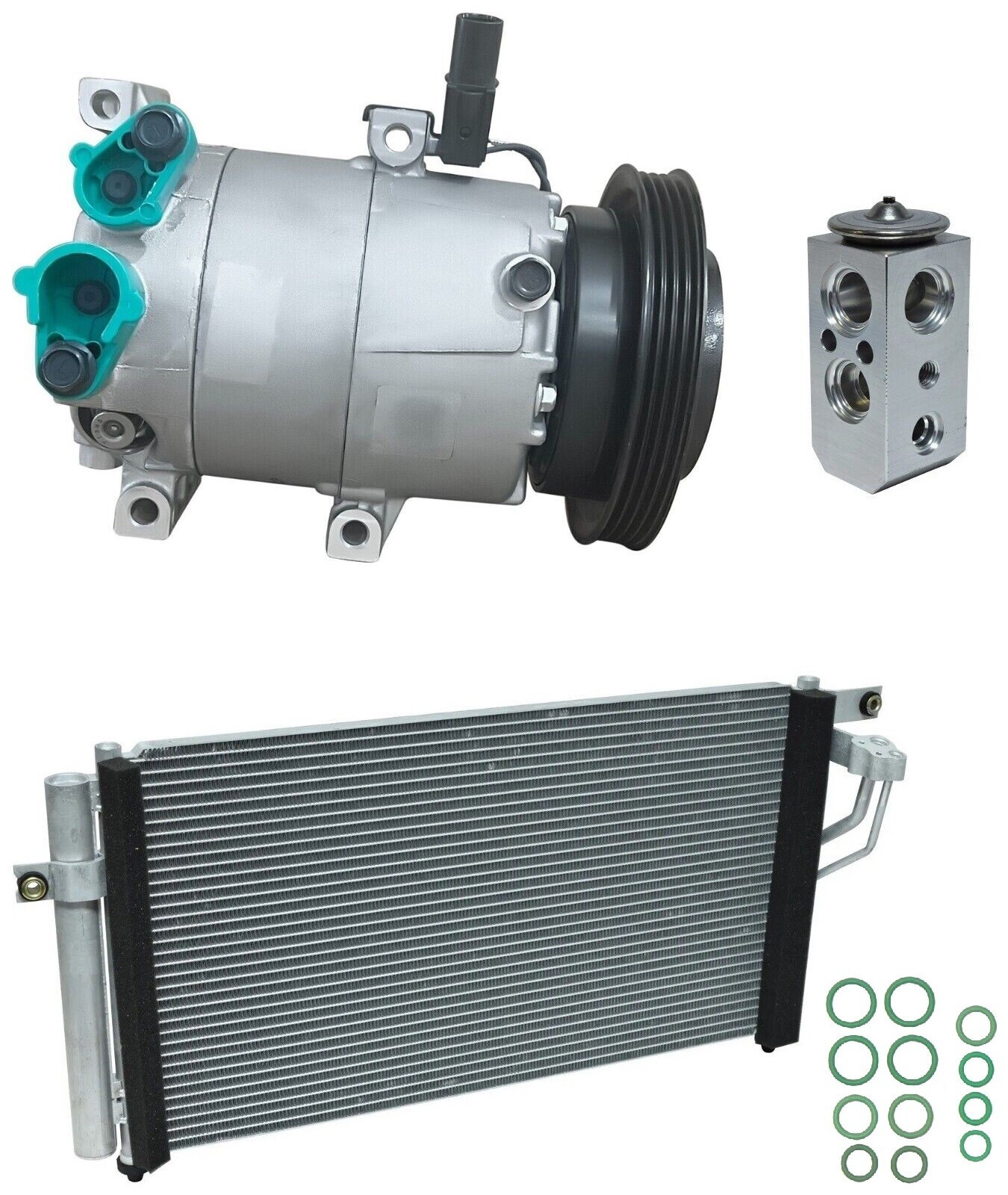 NEW RYC AC Compressor Kit W/ Condenser EF42A-N Fits Hyundai Accent 1.6L 2010