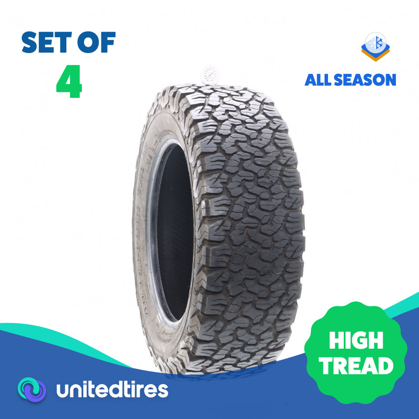 Set of (4) Used LT 265/60R18 BFGoodrich All-Terrain T/A KO2 119/116S - 9-11/32