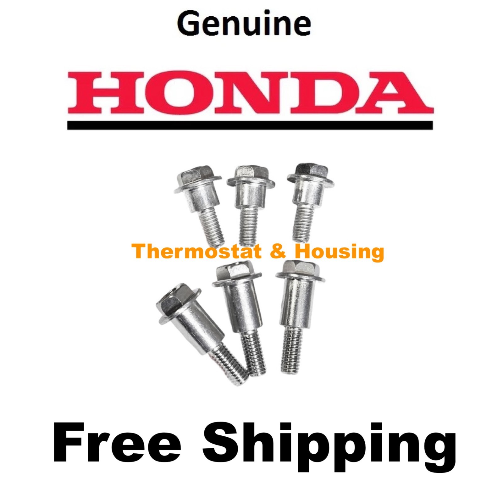 Genuine Honda and Acura Thermostat & Housing Bolt Set 6pc OEM (6X19) & (6X28)
