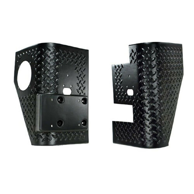 Pair Rear Body Armor Tall Corner Guards for Jeep Wrangler TJ 1997-2006 Black