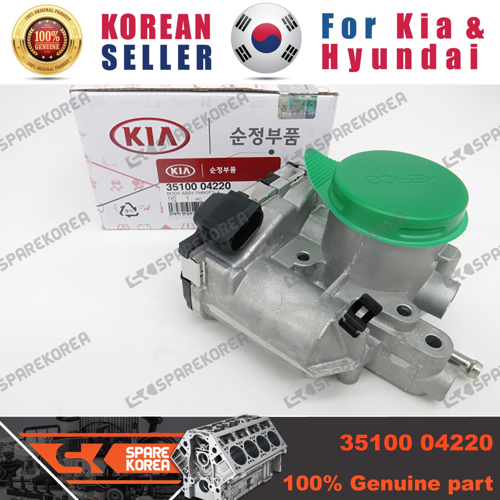 Genuine/OEM 3510004220 BODY ASSY-THROTTLE for Kia New Morning (Picanto) Genuine/OEM 3510004220 BODY ASSY-THROTTLE for Kia New Morning (Picanto)