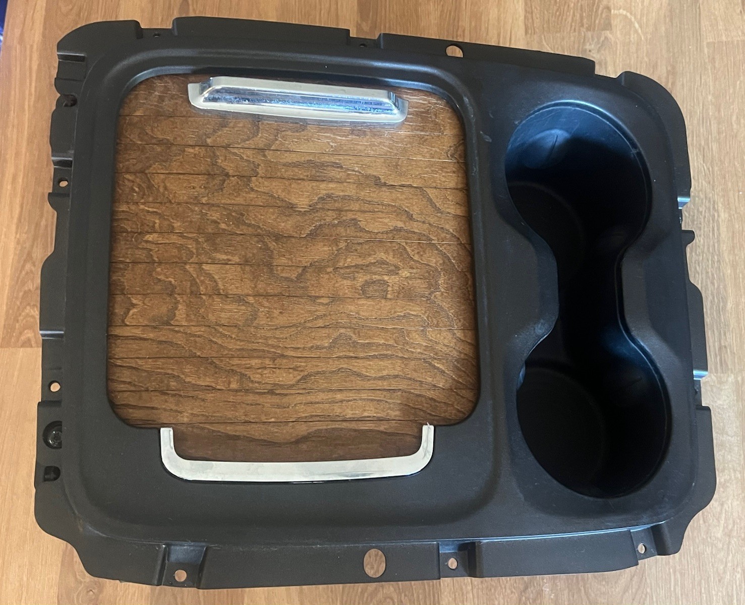 2013-2018 Dodge Ram Longhorn Wood Center console Cup holder Sliding Bezel A1 2013-2018 Dodge Ram Longhorn Wood Center console Cup holder Sliding Bezel A1
