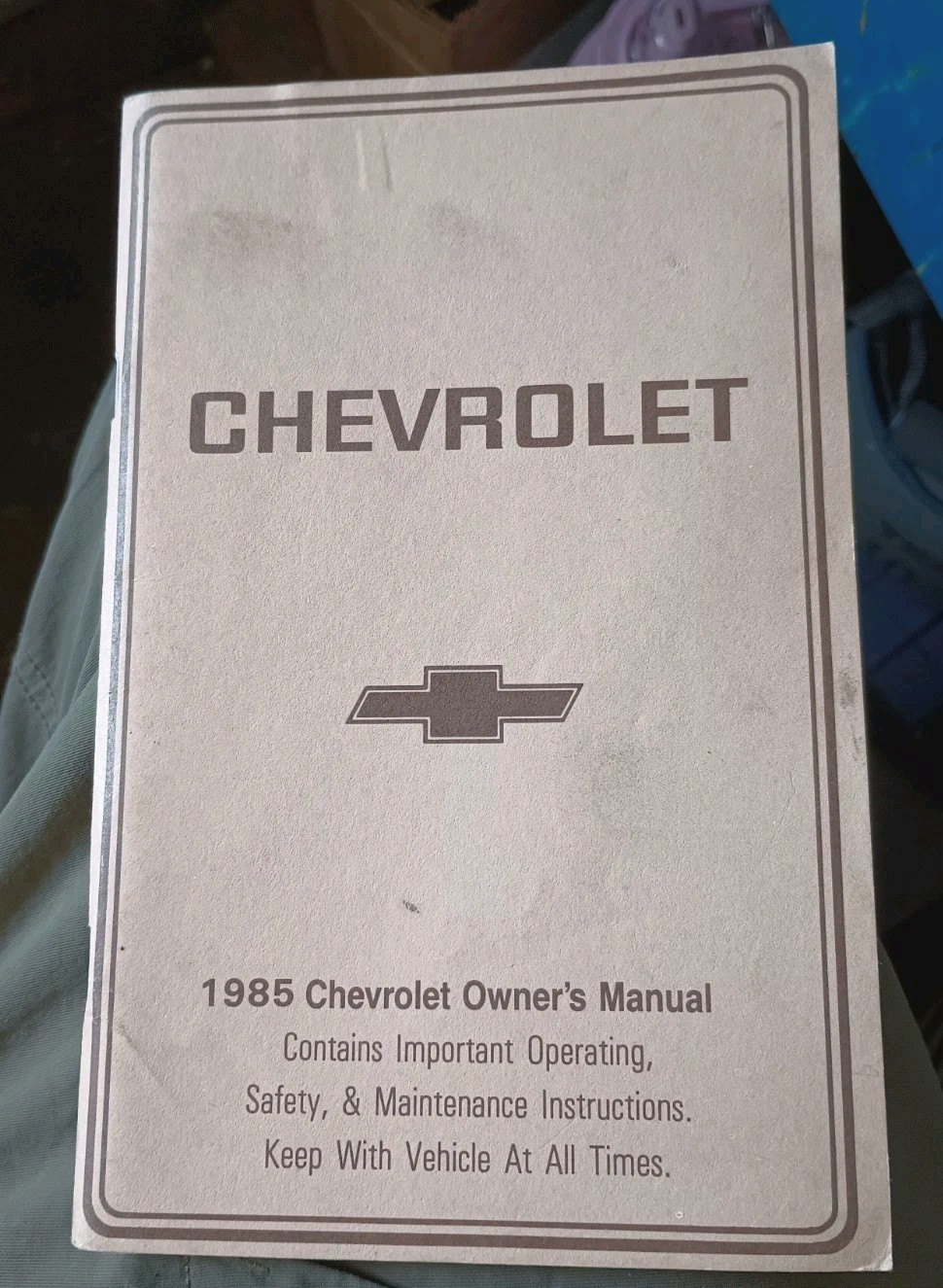 1985 Chevrolet  Original Factory Owner's Manual