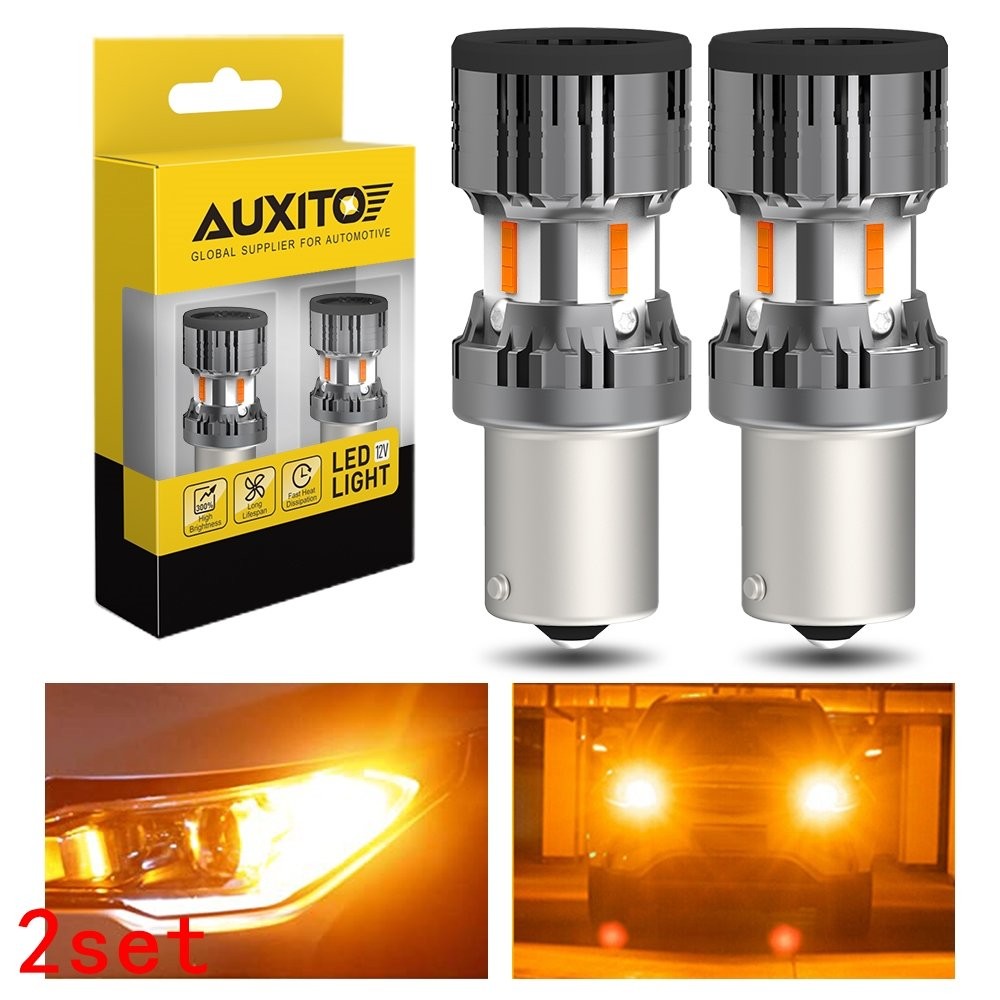 2/4/6 AUXITO 1156PY BAU15S PY21W Amber Rear LED Turn Light Signal Bulbs CAN