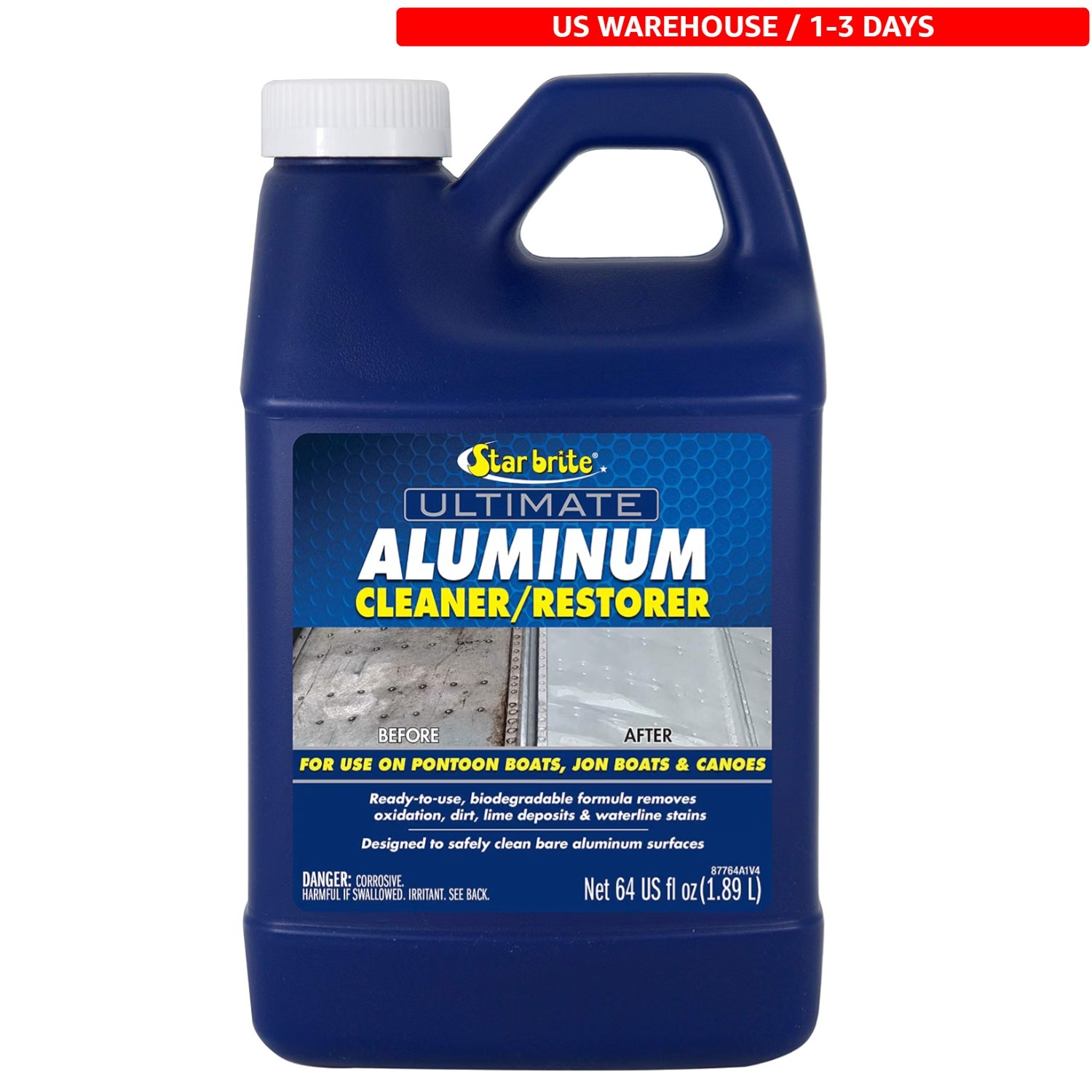 Biodegradable 64 Oz Aluminum Cleaner - Revitalize Your Pontoon Boats & Canoes