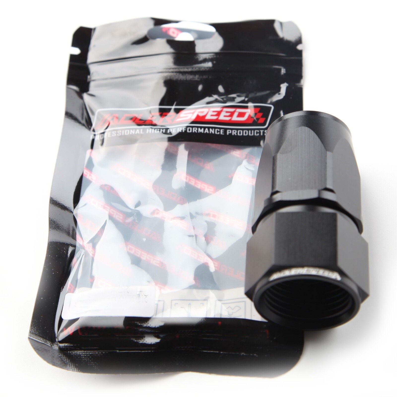 ADLERSPEED AN12 -12AN Straight Swivel Hose End Oil Fuel Gas Line Adaptor Black ADLERSPEED AN12 -12AN Straight Swivel Hose End Oil Fuel Gas Line Adaptor Black