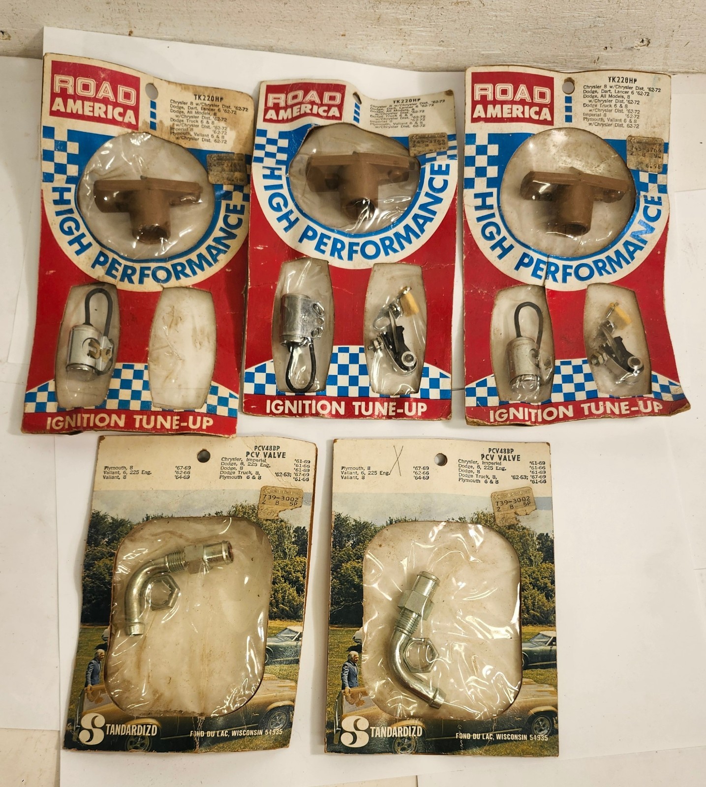 Vintage Nos Dodge Plymouth Chrysler Ignition Kits + PCV Valve 1960s Lot Vintage Nos Dodge Plymouth Chrysler Ignition Kits + PCV Valve 1960s Lot