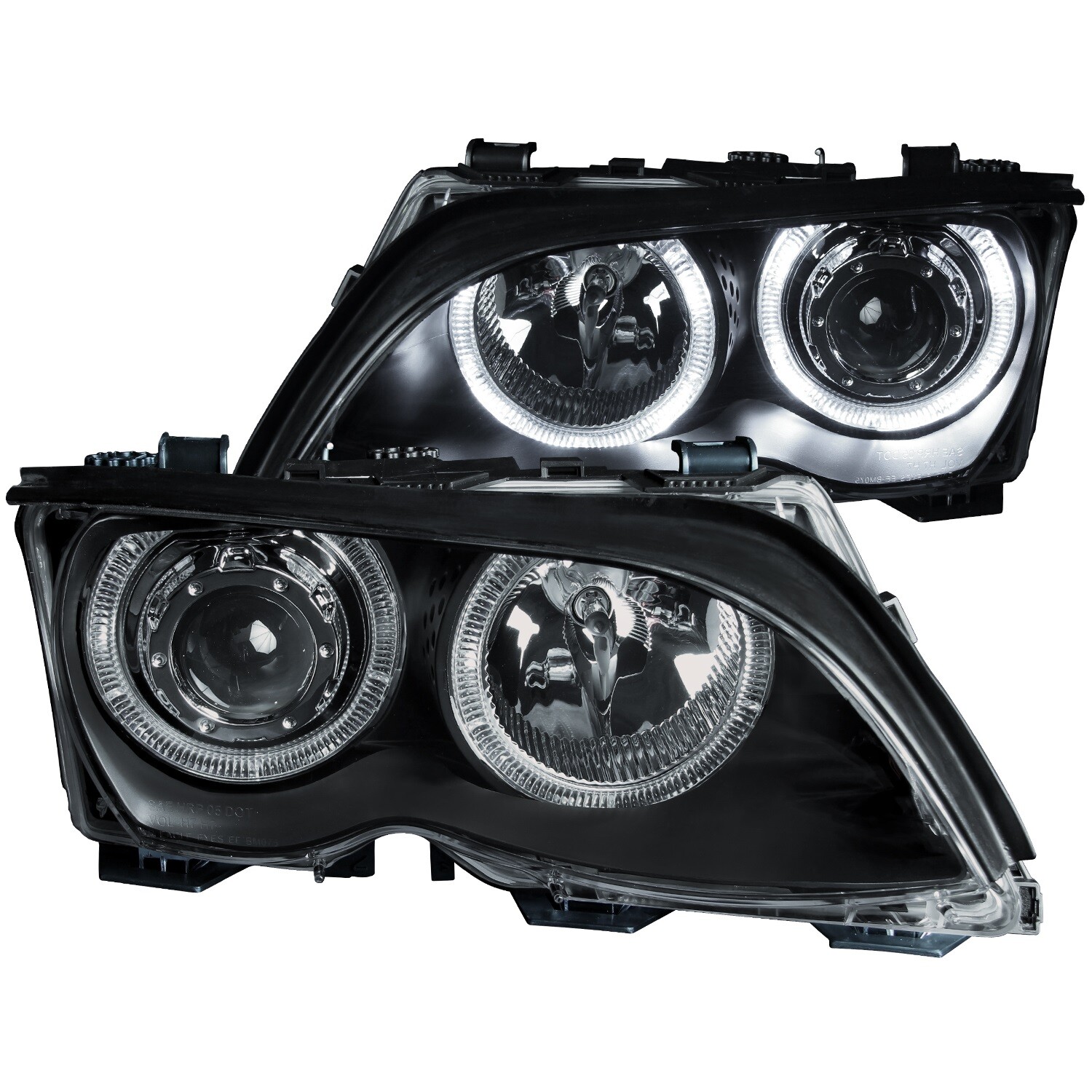 Anzo USA 121140 Projector Headlight Set w/Halo Fits 02-05 325i 325xi 330i 330xi