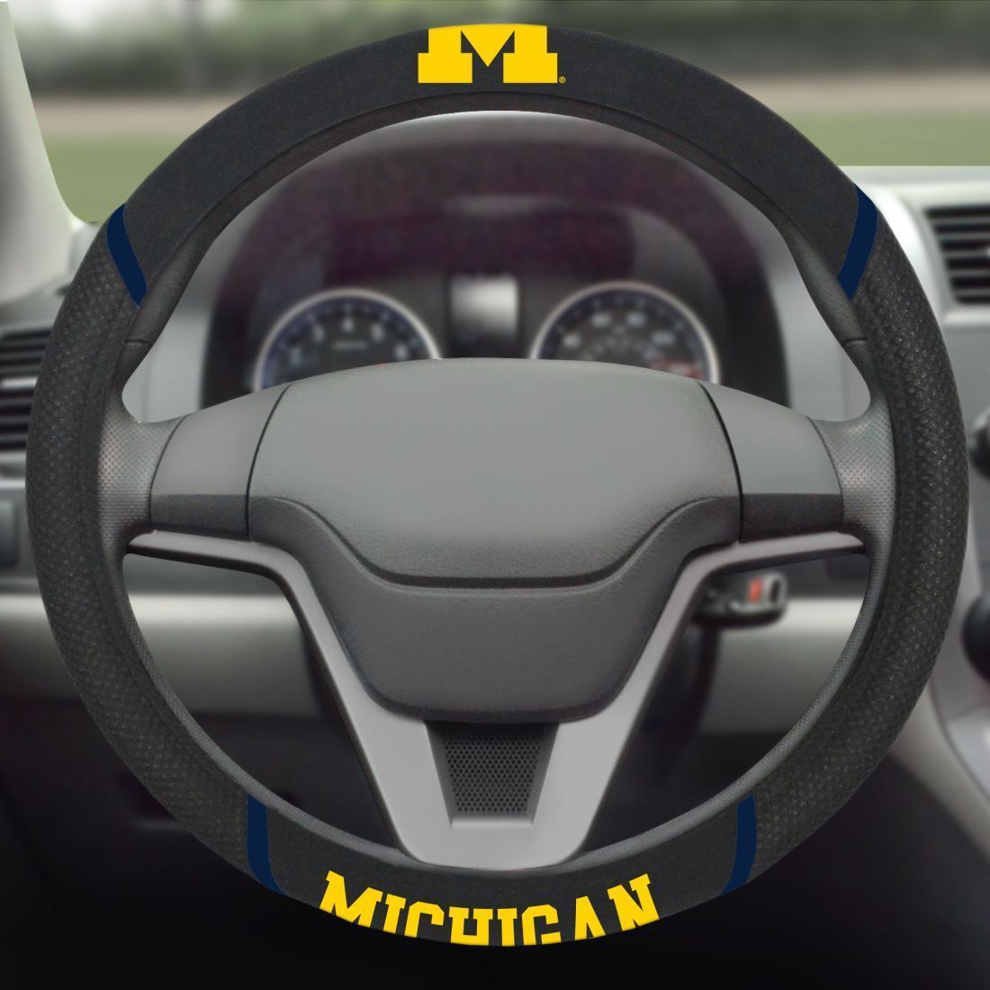 Brand New NCAA Michigan Wolverines Universal Fit Car Truck Steering Wheel Cover Brand New NCAA Michigan Wolverines Universal Fit Car Truck Steering Wheel Cover
