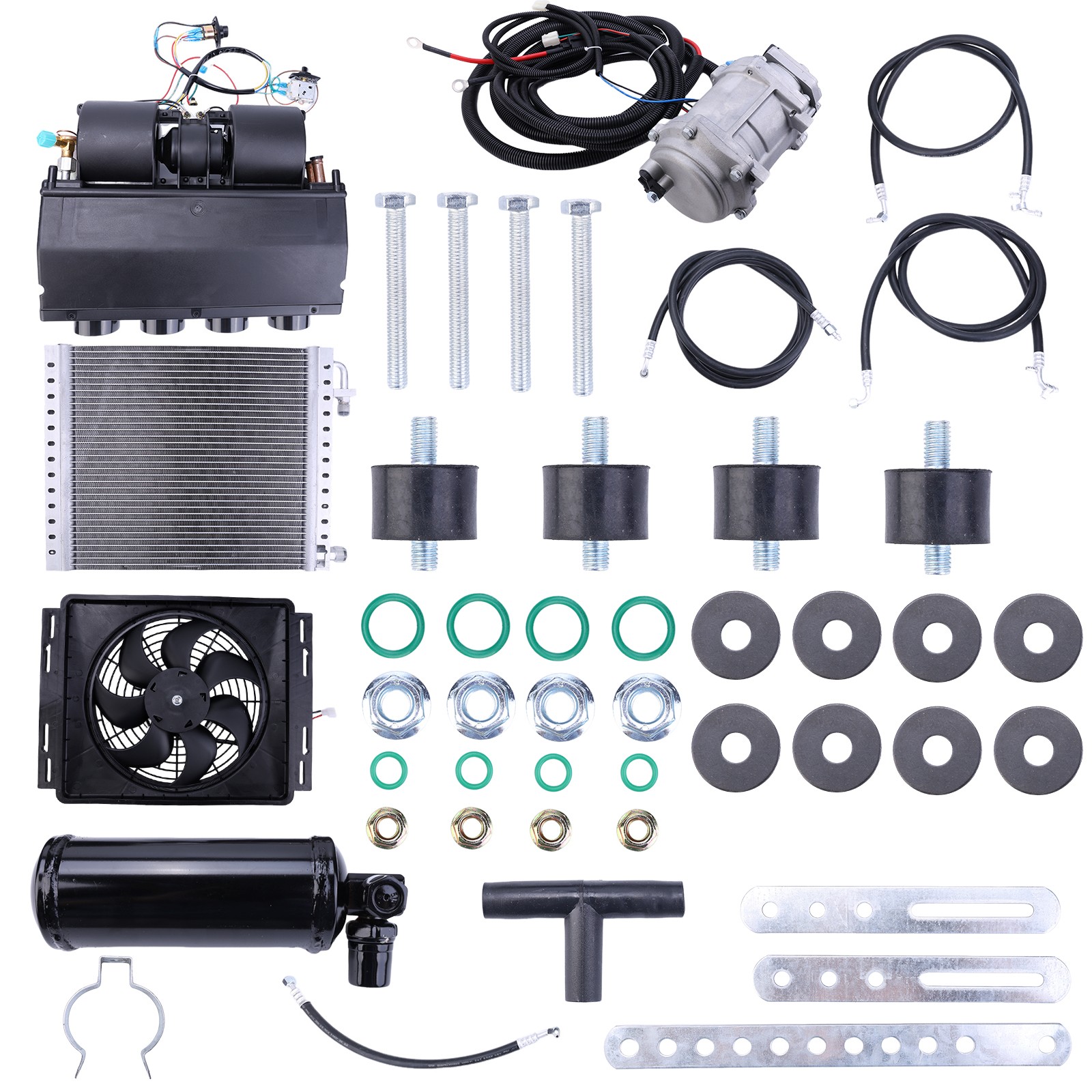 12V Electric Cool&Heat Universal Underdash Air Conditioner DC Auto Car A/C Kit