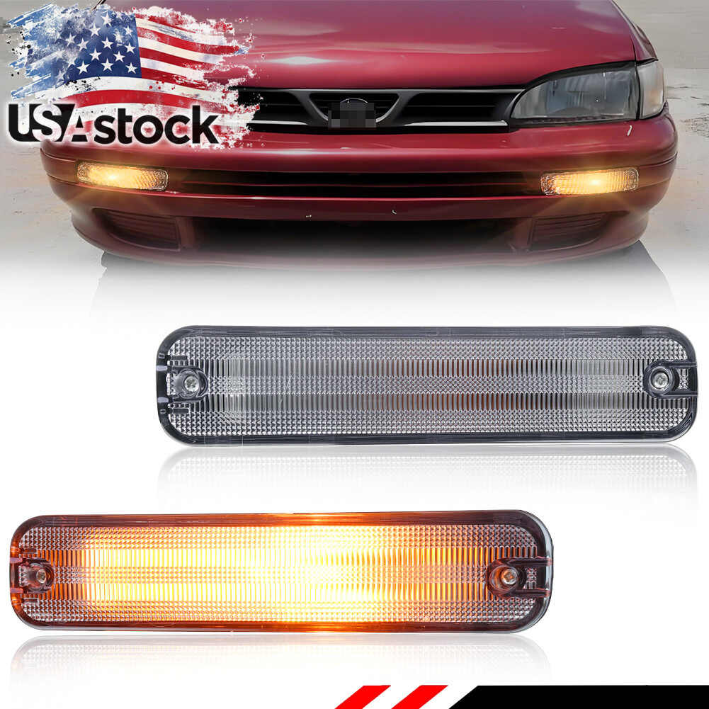 2PCS JDM Clear Front Bumper Signal Lights For 1993-1998 Subaru Classic Impreza