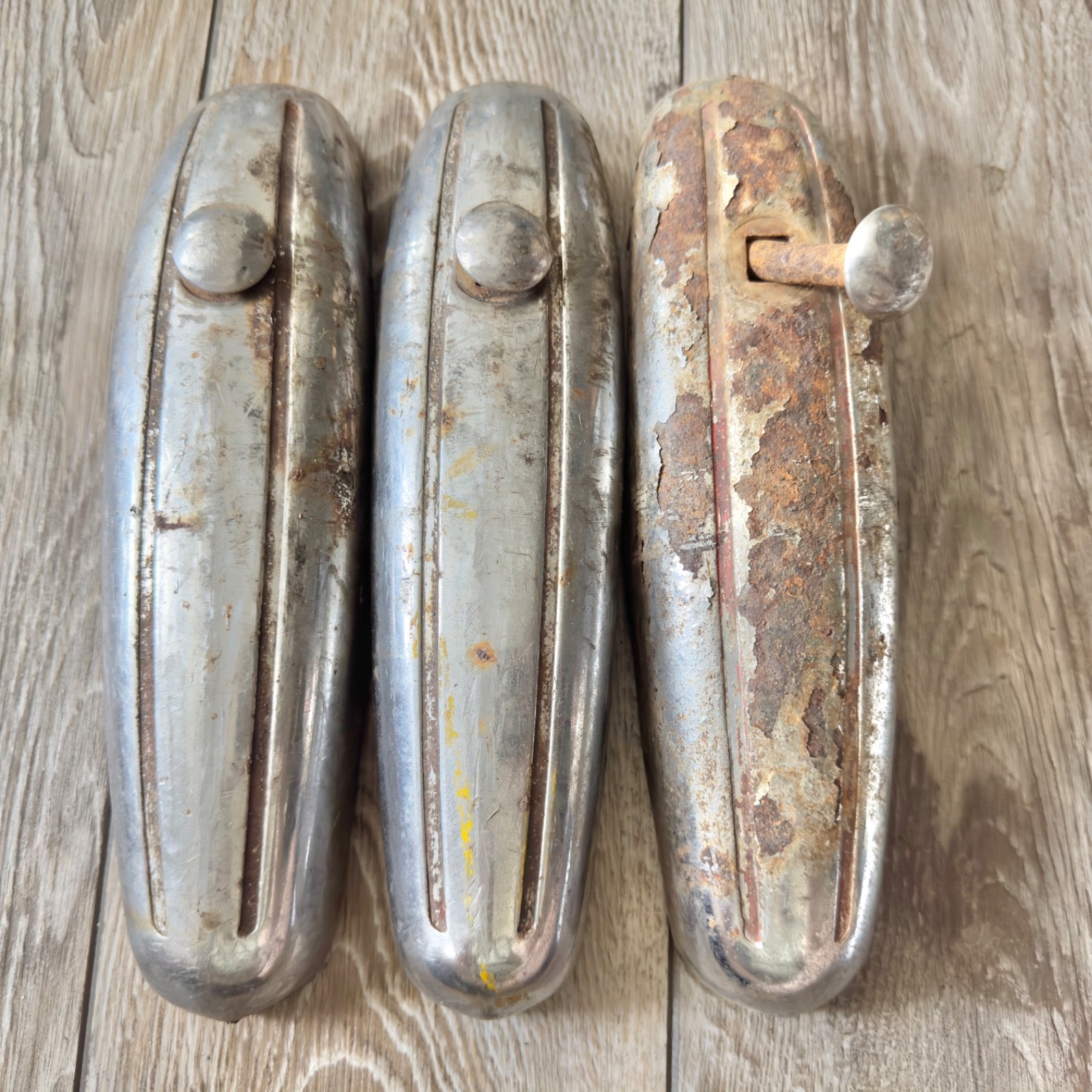 OEM Vintage Plymouth Metal Bumper Guards Lot of 3 Read