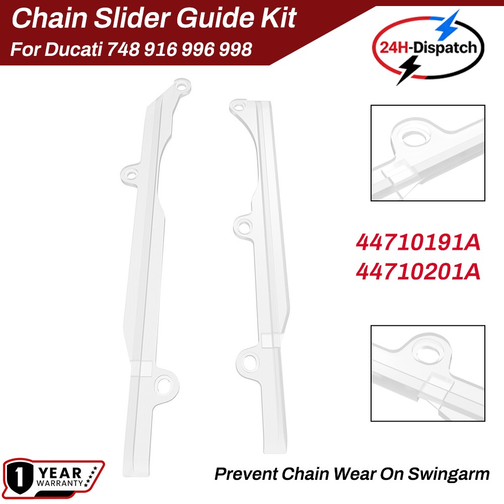Chain Slider Guide Kit For Ducati 748 916 996 998 Swingarm Protect Upper & Lower
