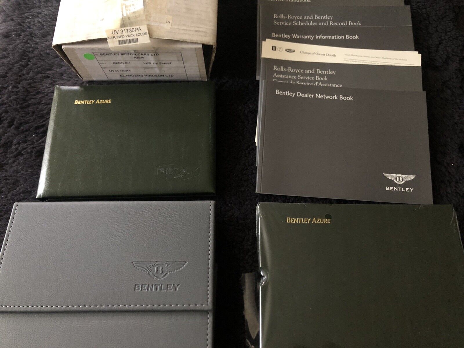 Bentley Azure 2000-01 Owners Manual Handbook Complete Set TSD7360 OEM NLA NOS