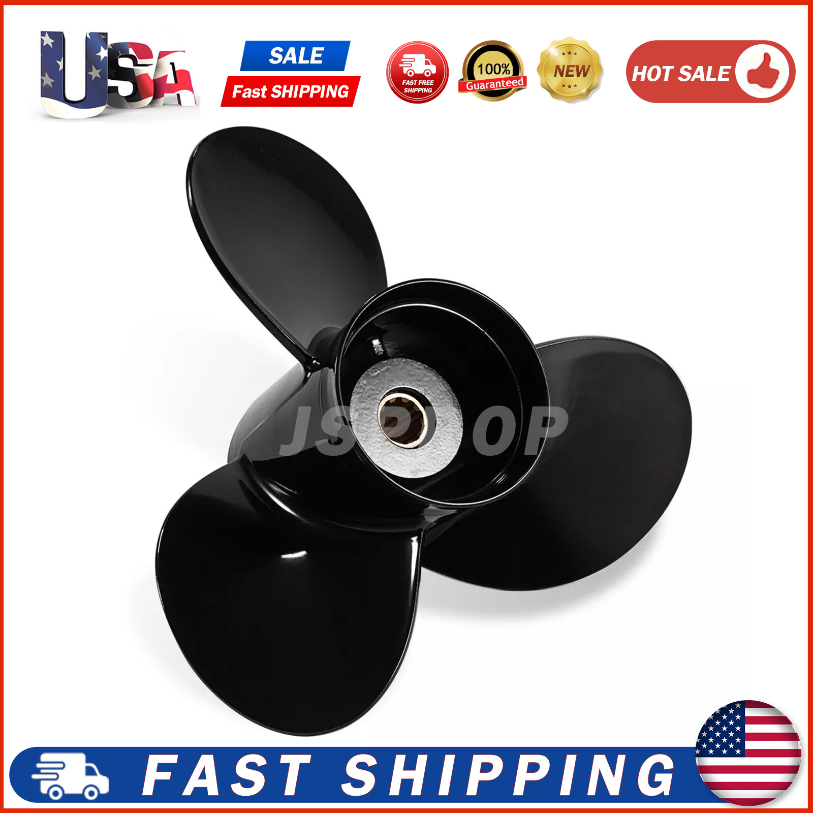 10 1/4 x 11 Aluminum Propeller for Suzuki 20-30HP 10 Tooth 58100-91L50-019, RH