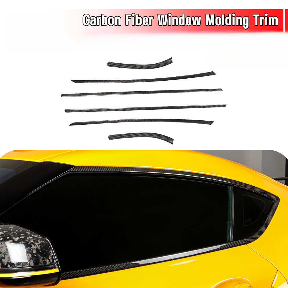 6pcs Dry Real Carbon Fiber Window Molding Trim For Supra MK5 A90 2019-2025 6pcs Dry Real Carbon Fiber Window Molding Trim For Supra MK5 A90 2019-2025