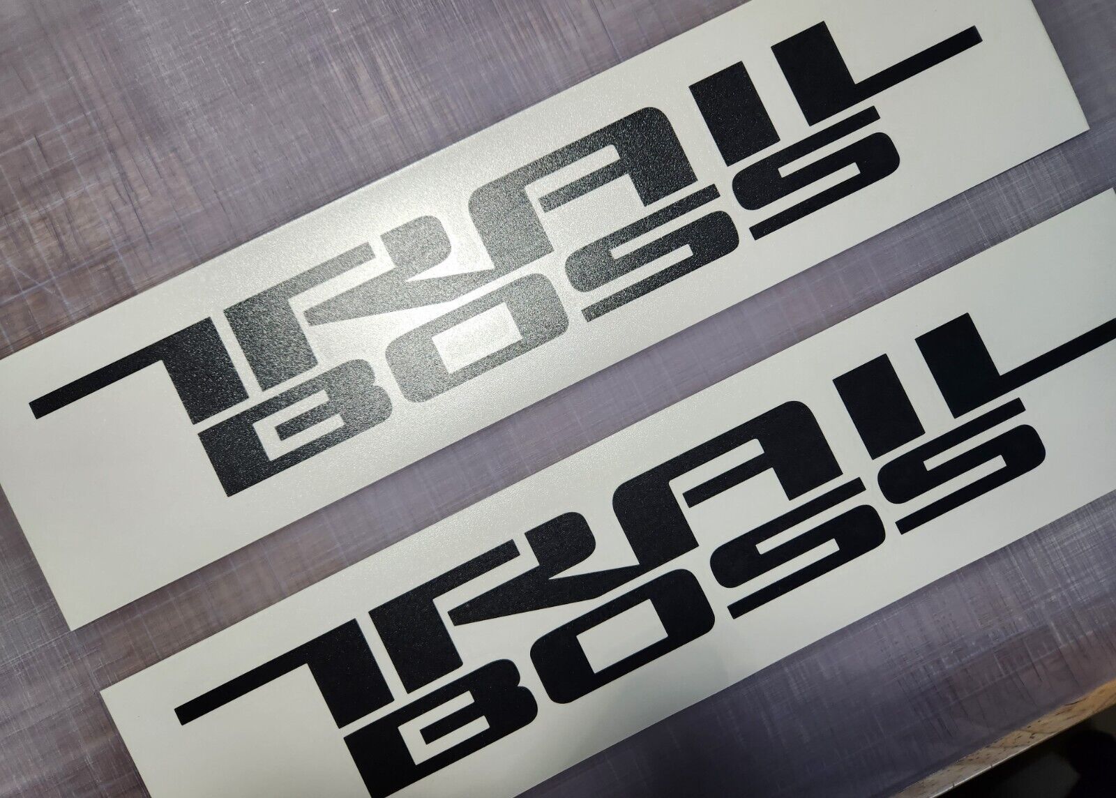 2 x Trail Boss Decal Stickers Replacement for Silverado (2019-2024) MB